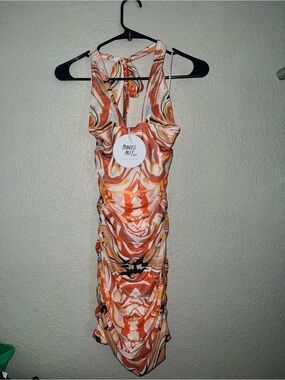 Princess Polly Orange Viviana Mini Dress size 2